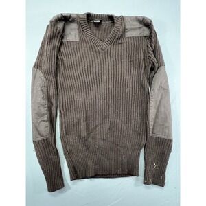 Layer Fleece Lined Tactical Sweater Made In USA Size Medium Brown